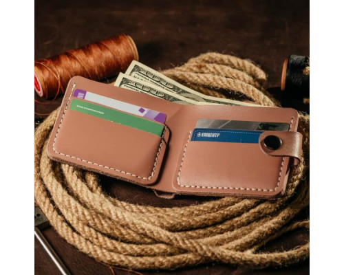 Жіночий рожевий гаманець Біфолд