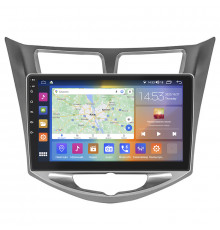 Штатная магнитола Lesko для Hyundai Accent IV 2010-2017 экран 10" 2/32Gb CarPlay 4G Wi-Fi GPS Prime