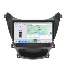 Штатная магнитола Lesko для Hyundai Avante V 2010-2015 экран 9" 4/64 QLED CarPlay 4G Wi-Fi GPS 360 Prime