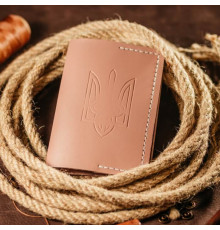 Обкладинка на паспорт жіноча рожева Тризуб