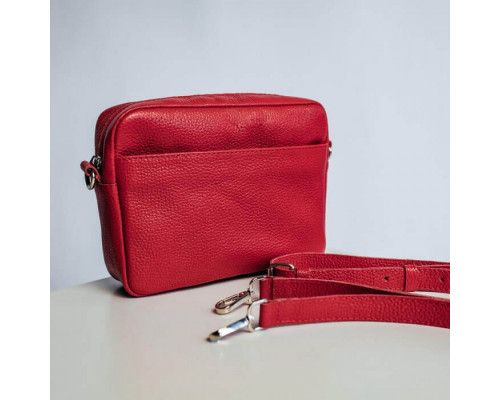 Жіночий набір ЦЕ ВСЕ ТОБІ з сумки Джорджія, гаманця Біфолд та ключниці в червоному кольорі