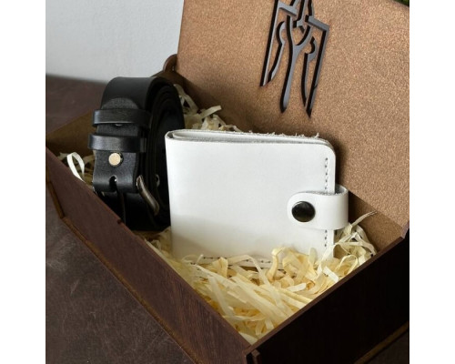 Жіночий подарунковий набір з ременя Dakota та гаманця Біфолд