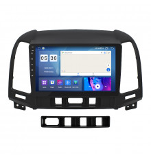 Штатная магнитола Lesko для Hyundai Santa Fe II 2005-2010 экран 9" 4/64Gb CarPlay 4G Wi-Fi GPS Prime