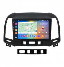 Штатная магнитола Lesko для Hyundai Santa Fe II Рестайлинг 2009-2012 экран 9" 4/64Gb CarPlay 4G Wi-Fi GPS Prime