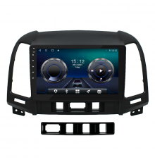 Штатная магнитола Lesko для Hyundai Santa Fe II Рестайлинг 2009-2012 экран 9" 4/64Gb 4G Wi-Fi GPS Top