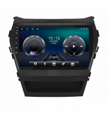 Штатная магнитола Lesko для Hyundai Santa Fe III 2012-2016 экран 9" 4/64Gb 4G Wi-Fi GPS Top