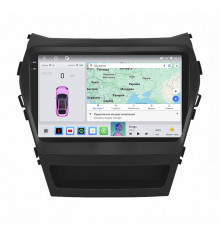 Штатная магнитола Lesko для Hyundai Santa Fe III Рестайлинг 2015-2018 экран 9" 4/64 QLED CarPlay 4G Wi-Fi GPS 360 Prime