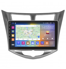 Штатная магнитола Lesko для Hyundai Solaris I 2010-2014 экран 10" 2/32Gb CarPlay 4G Wi-Fi GPS Prime