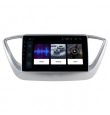 Штатная магнитола Lesko для Hyundai Solaris II 2017-2020 экран 9" 1/16Gb Wi-Fi GPS Base