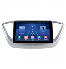 Штатная магнитола Lesko для Hyundai Solaris II 2017-2020 экран 9" 2/32Gb 4G Wi-Fi GPS Top