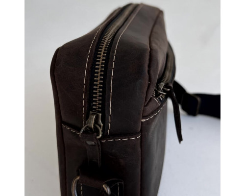 Чоловіча шкіряна сумка через плече New York коричнева