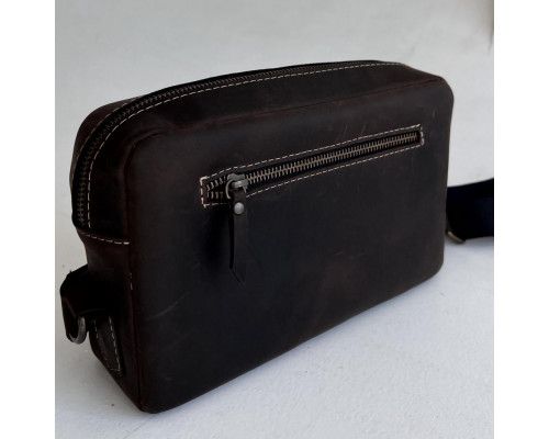 Чоловіча шкіряна сумка через плече New York коричнева