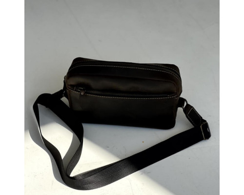 Чоловіча шкіряна сумка через плече New York коричнева