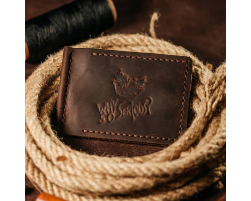 Затискач для грошей коричневий Джокер