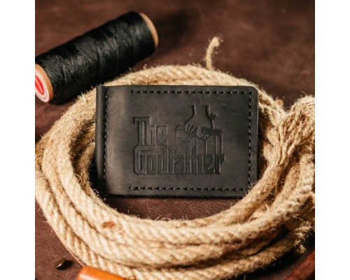 Затискач для грошей чорний Хрещений батько