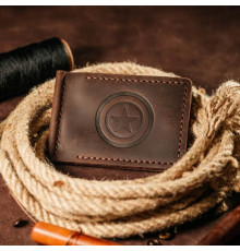 Затискач для грошей коричневий Капітан Америка