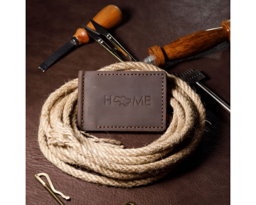 Затискач для грошей коричневий Home