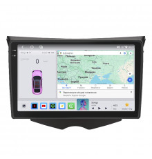 Штатная магнитола Lesko для Hyundai Veloster I Рестайлинг 2015-2017 экран 9" 4/64 QLED CarPlay 4G Wi-Fi GPS 360 Prime