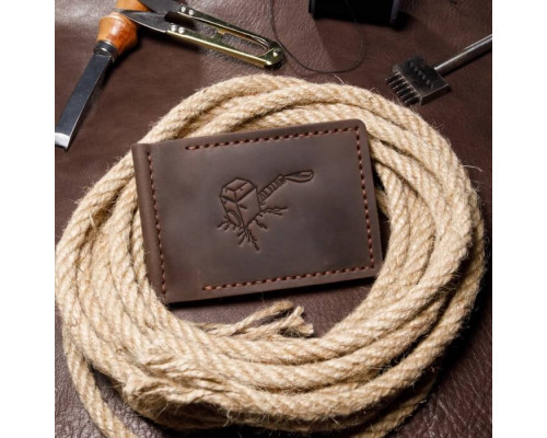 Затискач для грошей коричневий Молот