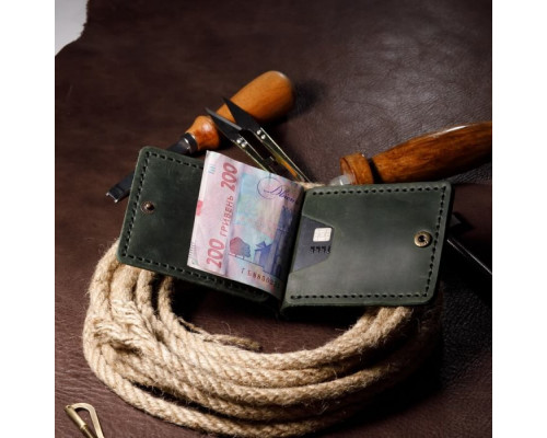 Затискач для грошей зелений MNS