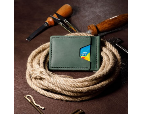 Затискач для грошей зелений MNS