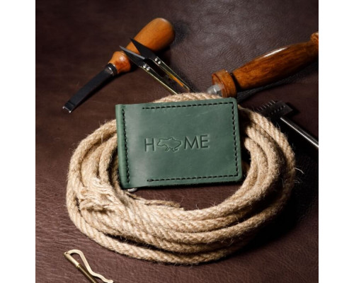 Затискач для грошей зелений Home