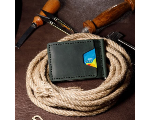 Затискач для грошей зелений Хрещений батько