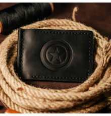 Затискач для грошей чорний Капітан Америка