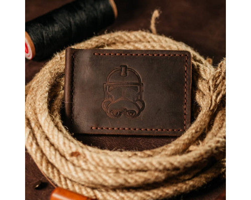 Затискач для грошей коричневий Клон