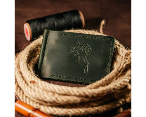 Затискач для грошей зелений Молот