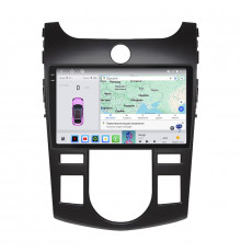 Штатная магнитола Lesko для Kia Forte I 2008-2013 экран 9" 4/64 QLED CarPlay 4G Wi-Fi GPS 360 Prime