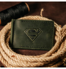 Затискач для грошей зелений Superman