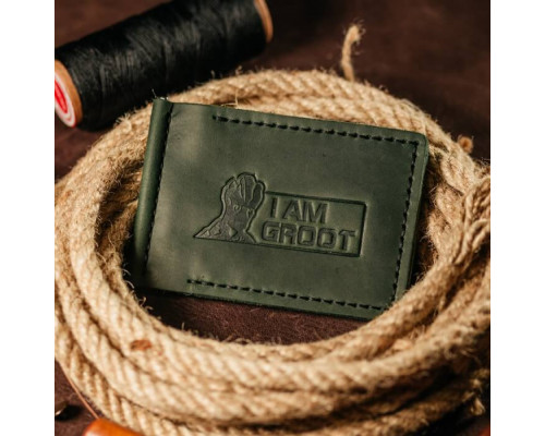 Затискач для грошей зелений Groot