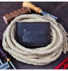 Затискач для грошей коричневий Хрещений батько