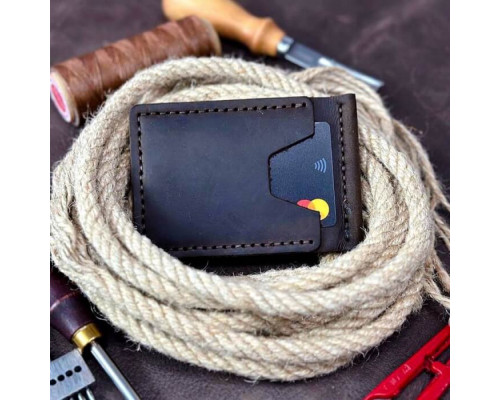 Затискач для грошей коричневий Хрещений батько