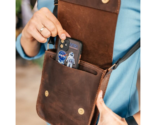 Чоловіча шкіряна сумка через плече Miami коричнева