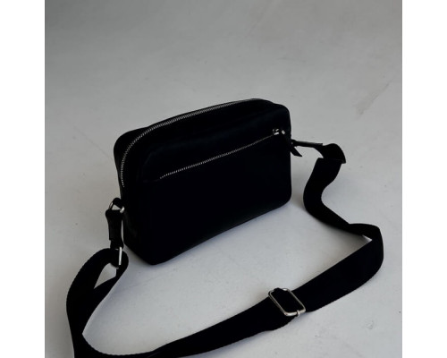 Чоловіча шкіряна сумка через плече New York чорна