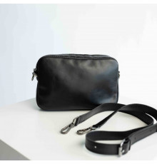 Жіноча сумка Париж чорна гладка