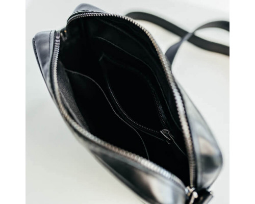 Жіноча сумка Париж чорна гладка