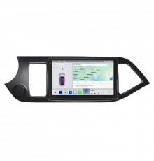 Штатная магнитола Lesko для Kia Picanto II 2011-2015 экран 9" 4/64 QLED CarPlay 4G Wi-Fi GPS 360 Prime