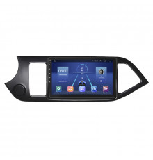 Штатная магнитола Lesko для Kia Picanto II 2011-2015 экран 9" 6/128Gb 4G Wi-Fi GPS Top