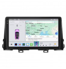 Штатная магнитола Lesko для Kia Picanto III 2017-2021 экран 9" 4/64 QLED CarPlay 4G Wi-Fi GPS 360 Prime