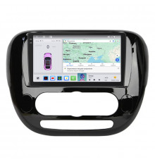 Штатная магнитола Lesko для Kia Soul II Рестайлинг 2016-2019 экран 9" 4/64 QLED CarPlay 4G Wi-Fi GPS 360 Prime