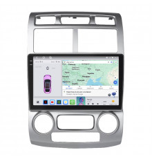 Штатная магнитола Lesko для Kia Sportage II 2004-2008 экран 9" 4/64 QLED CarPlay 4G Wi-Fi GPS 360 Prime