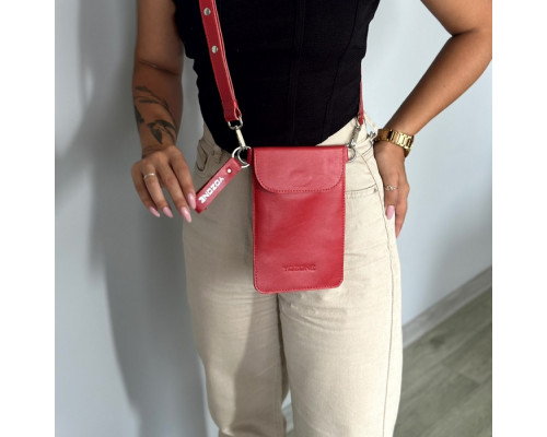 Жіноча сумка Колібрі червона глянець