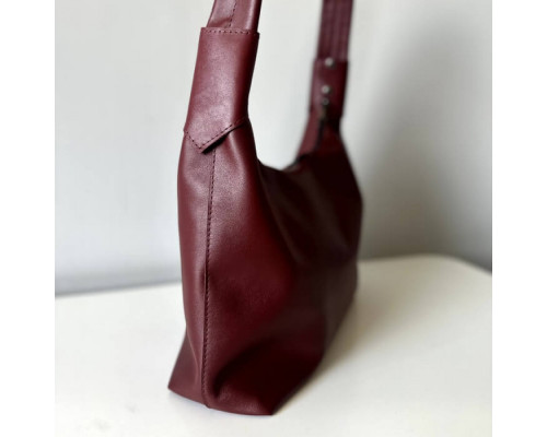 Жіноча сумка Аляска бургунді глянець