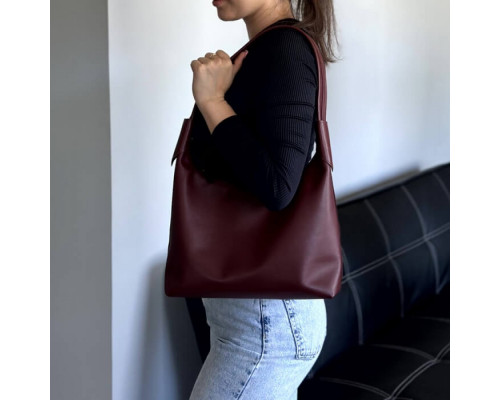 Жіноча сумка Аляска бургунді глянець