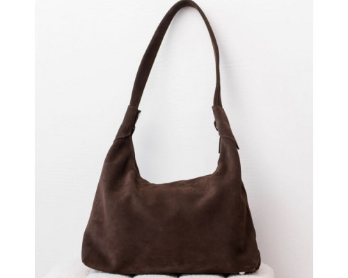 Жіноча сумка замшева Аляска коричнева