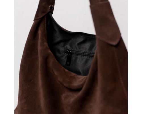 Жіноча сумка замшева Аляска коричнева