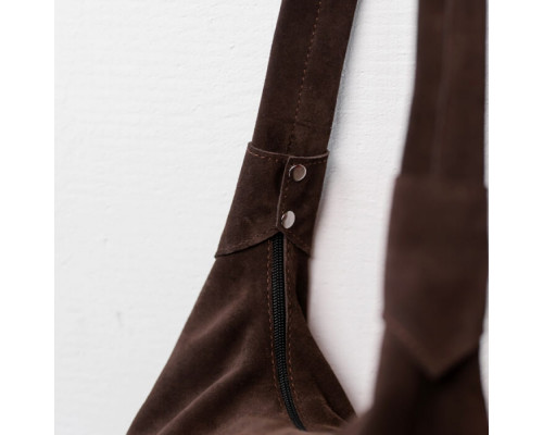 Жіноча сумка замшева Аляска коричнева